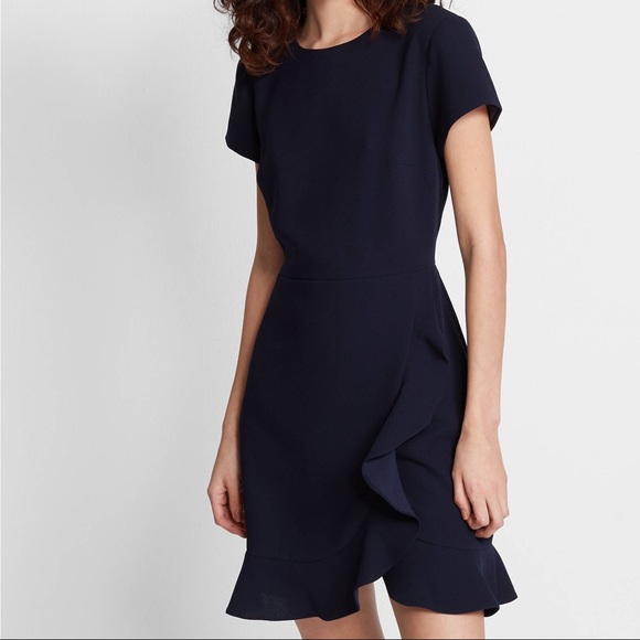 Club Monaco Dresses & Skirts - Club Monaco Navy ruffle dress